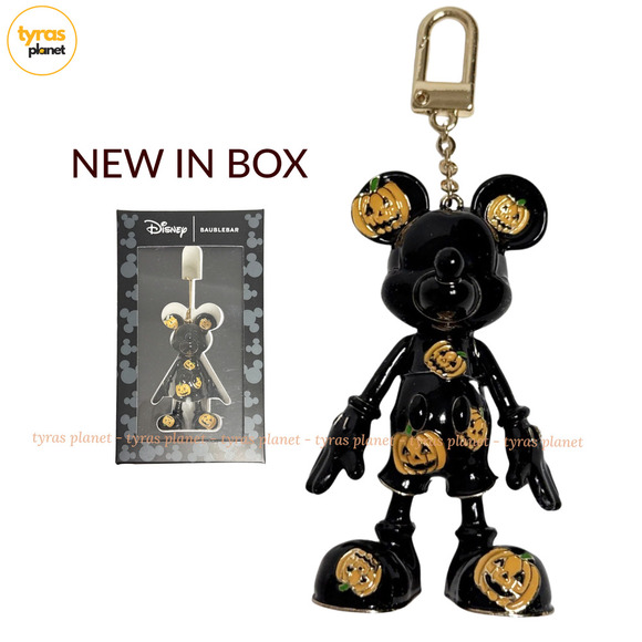 BaubleBar Accessories - Disney Mickey‎ Mouse Black Orange Jack-O-Lanterns Keychain Charm Baublebar NIB